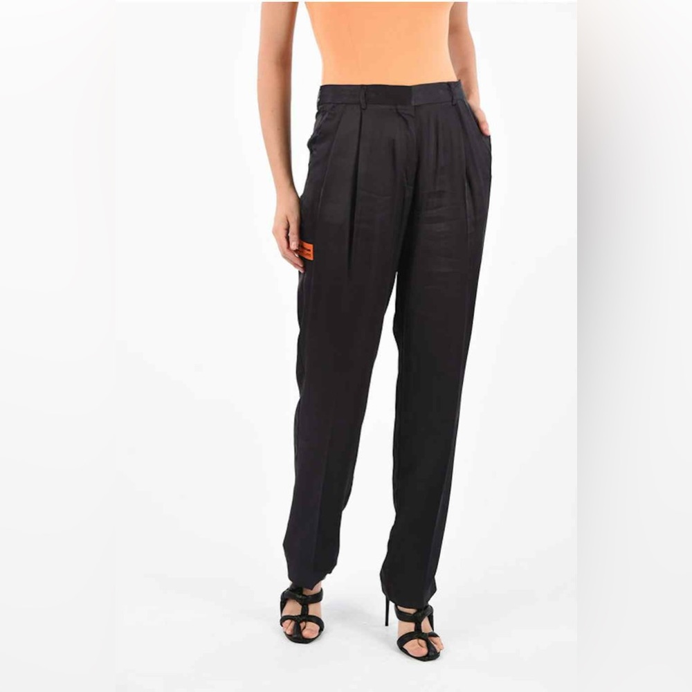 Heron Preston black pleated pants